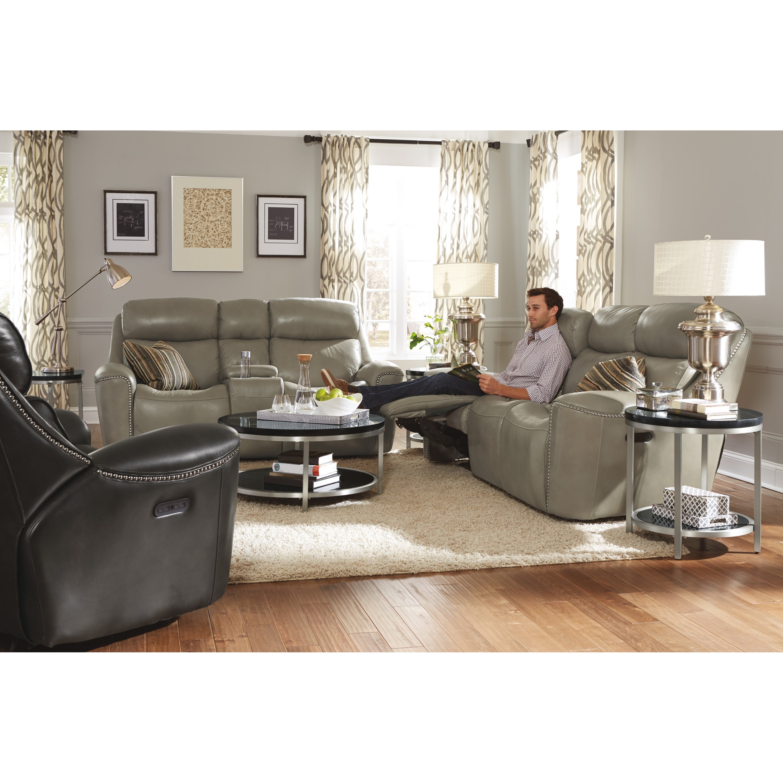 Flexsteel LatitudesMystic Power Reclining Sofa with Adjustable